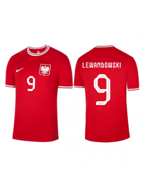 Polen Robert Lewandowski #9 Replika Borta Kläder VM 2022 Kortärmad